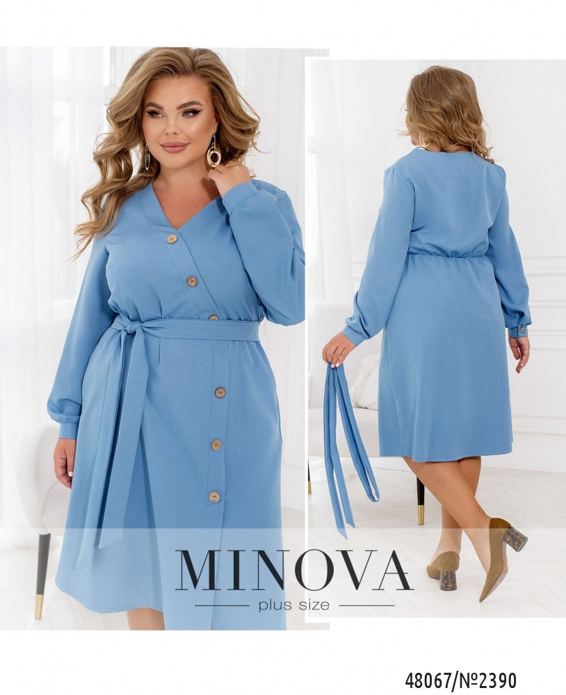 Платье 2390-голубой Minova Платье 2390-голубой Minova