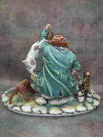 Статуэтка. Фарфор. Бродяга с собаками. Capodimonte. Италия