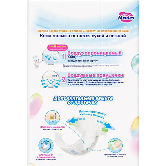 Подгузники Merries L (9-14 кг) 48 шт.