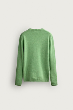 ZARA СВИТЕР ИЗ СМЕСОВОЙ ШЕРСТИ, ЗЕЛЕНЫЙ
