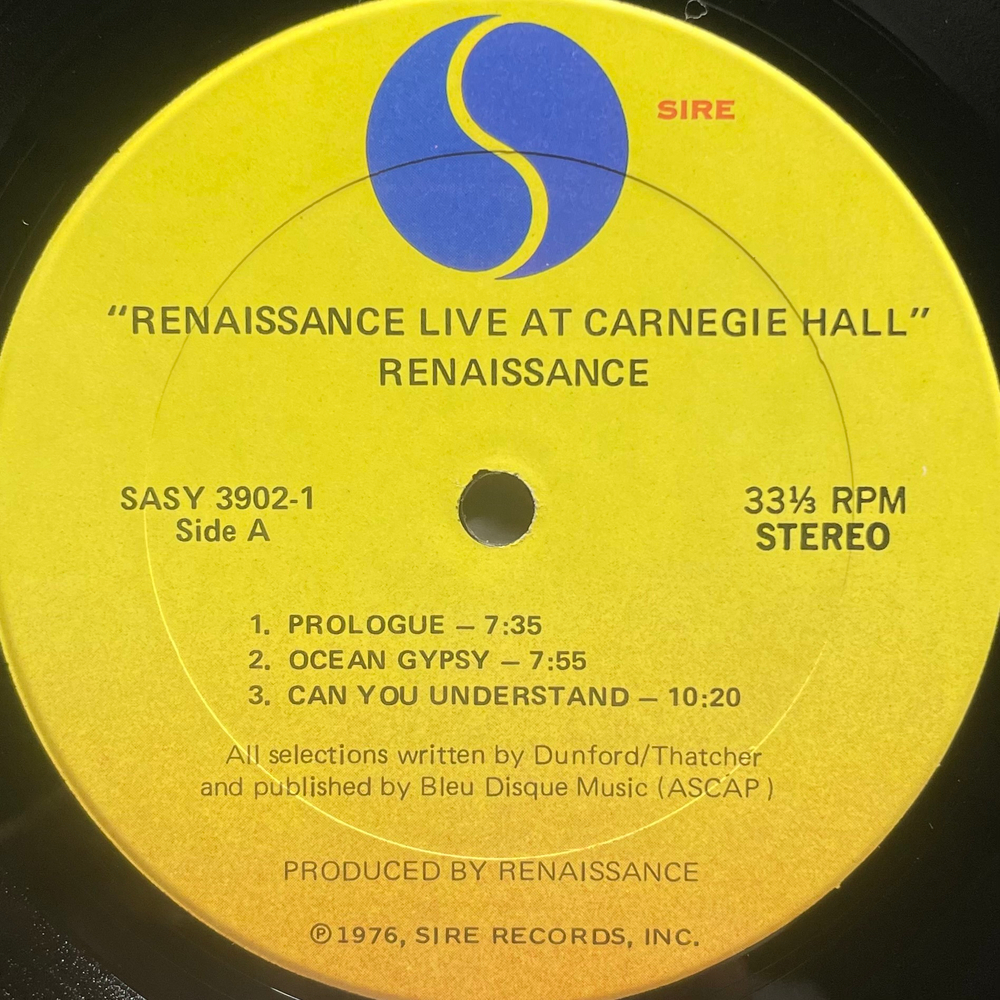 Renaissance – Live At Carnegie Hall 2LP (США 1976г.)
