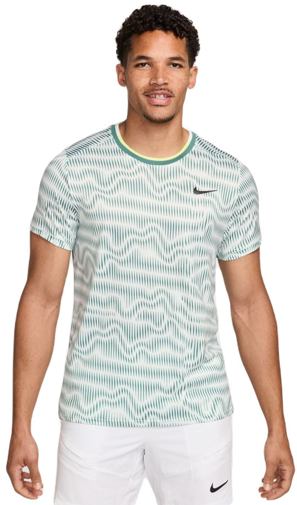 Мужская теннисная футболка Nike Court Advantage Tennis Top - barely green/bicoastal/black