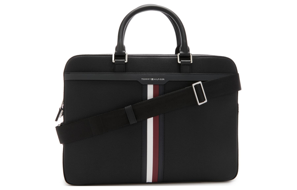 Tommy Hilfiger Leather Handbag Regular Men"s Black