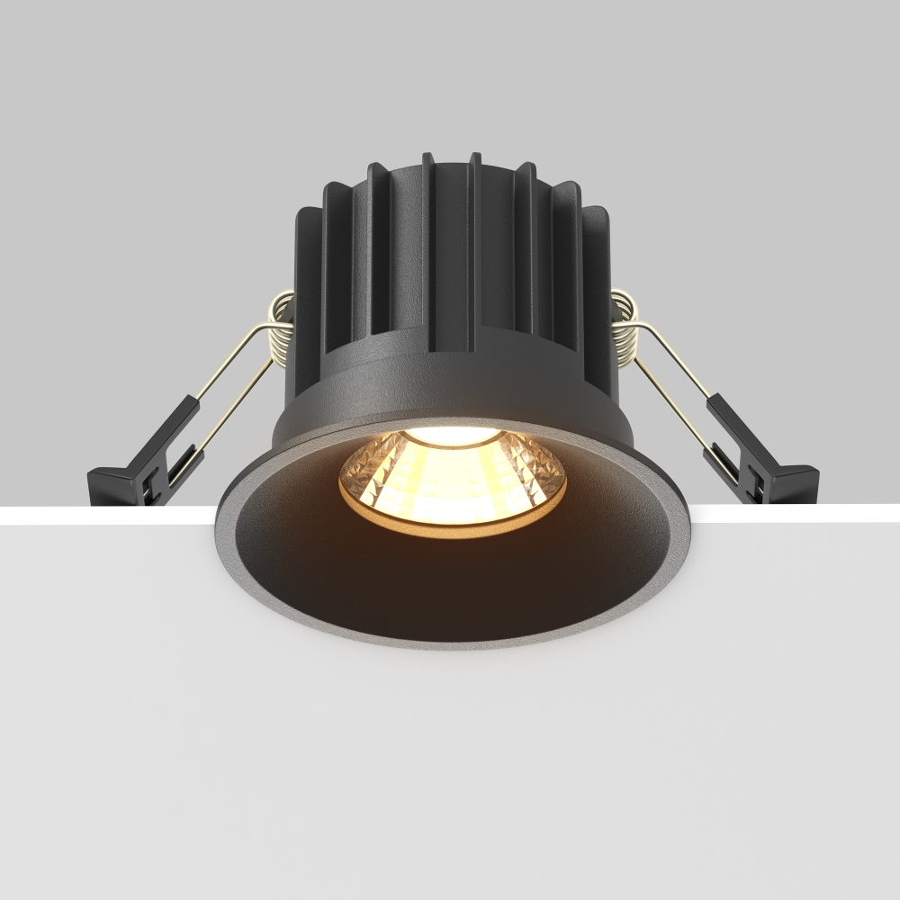 Встраиваемый светодиодный светильник Maytoni Round DL058-12W2.7K-B