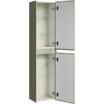 AQ GE0535SH Geometria Пенал L/R подвесной, 350х1500х250 мм, 2 двери, 3 полки, Шалфей зеленый