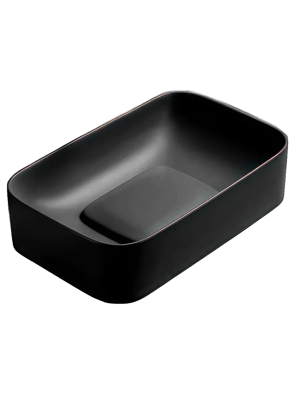 Раковина накладная (матовая черная) WeltWasser WW ELBACH 78575-60 MT-BL 610x380x150