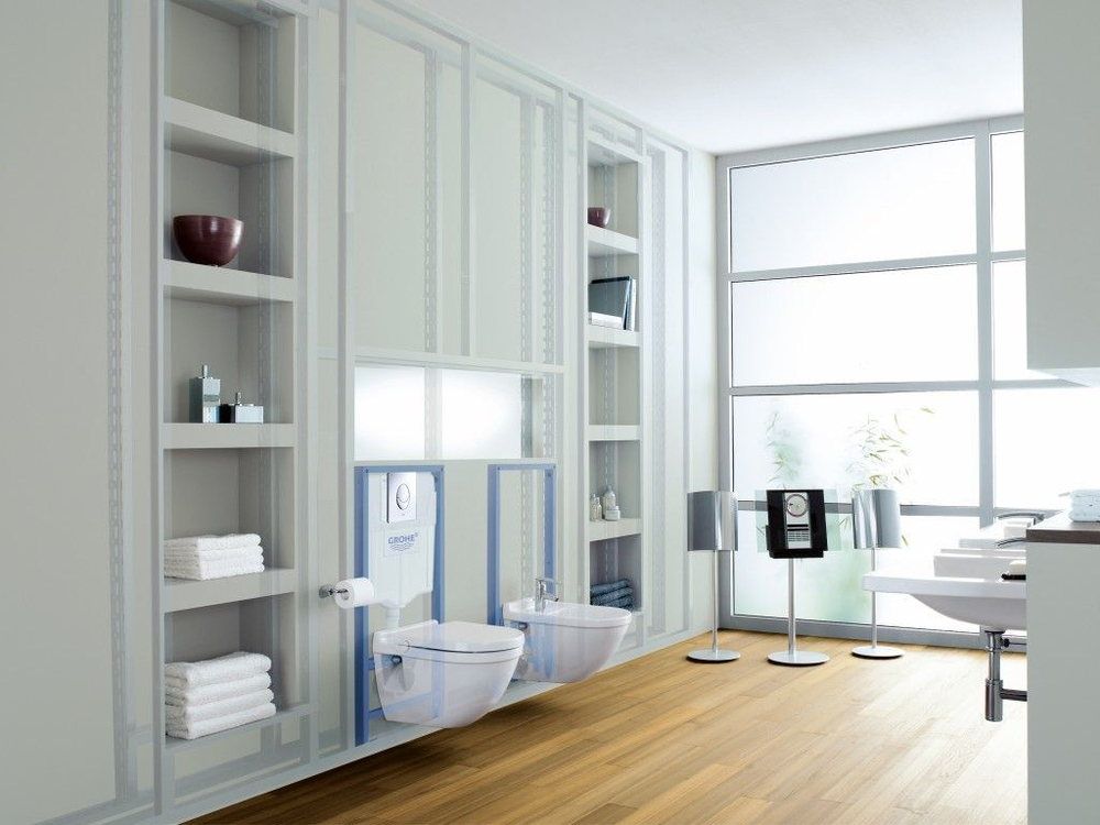 Инсталляция для подвесного унитаза Grohe Rapid SL 38721001 3 в 1 с кнопкой смыва