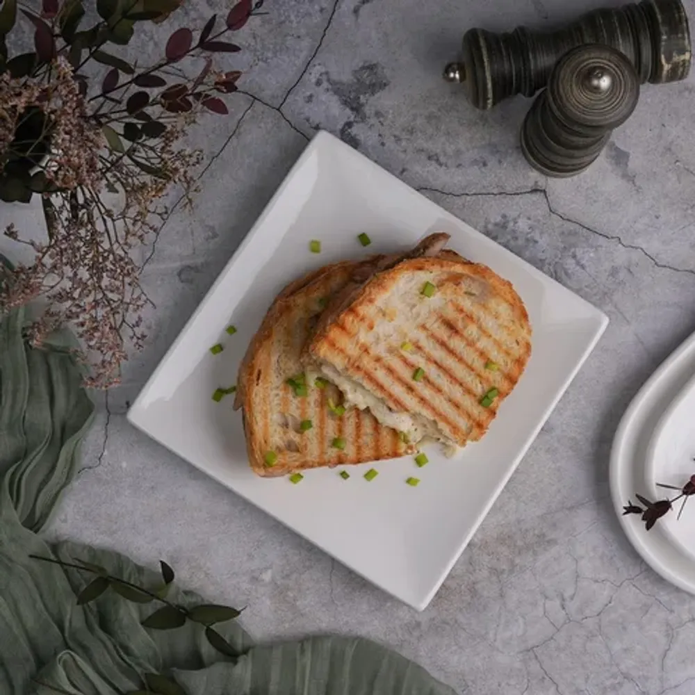 Тарелка 20*20 см h2,4 см квадратная белая фарфор NEW P.L. Proff Cuisine [4]