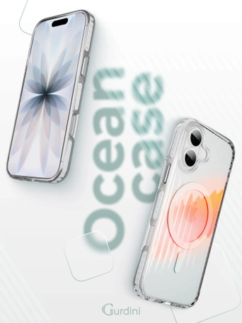 Чехол накладка iPhone 16 6.1" Gurdini Ocean Case (7) Transparent прозрачный
