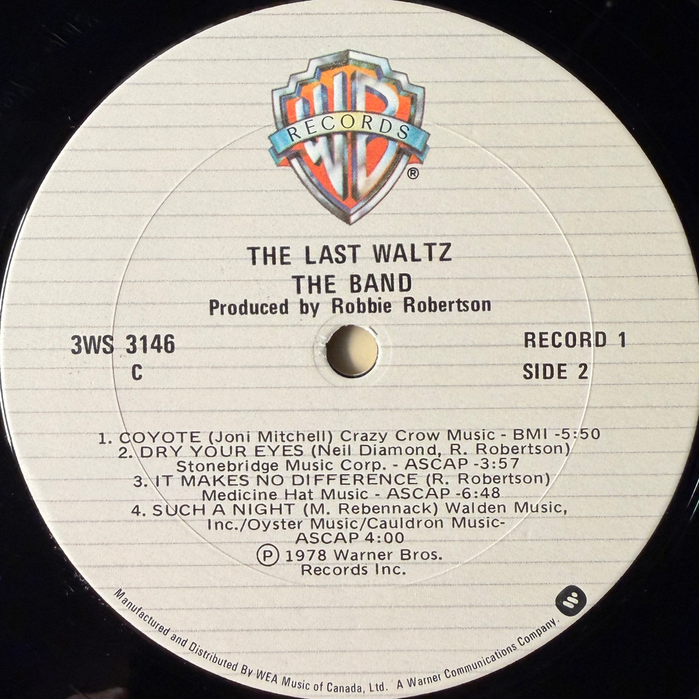 The Band – The Last Waltz 3LP (Канада 1978г.) Т