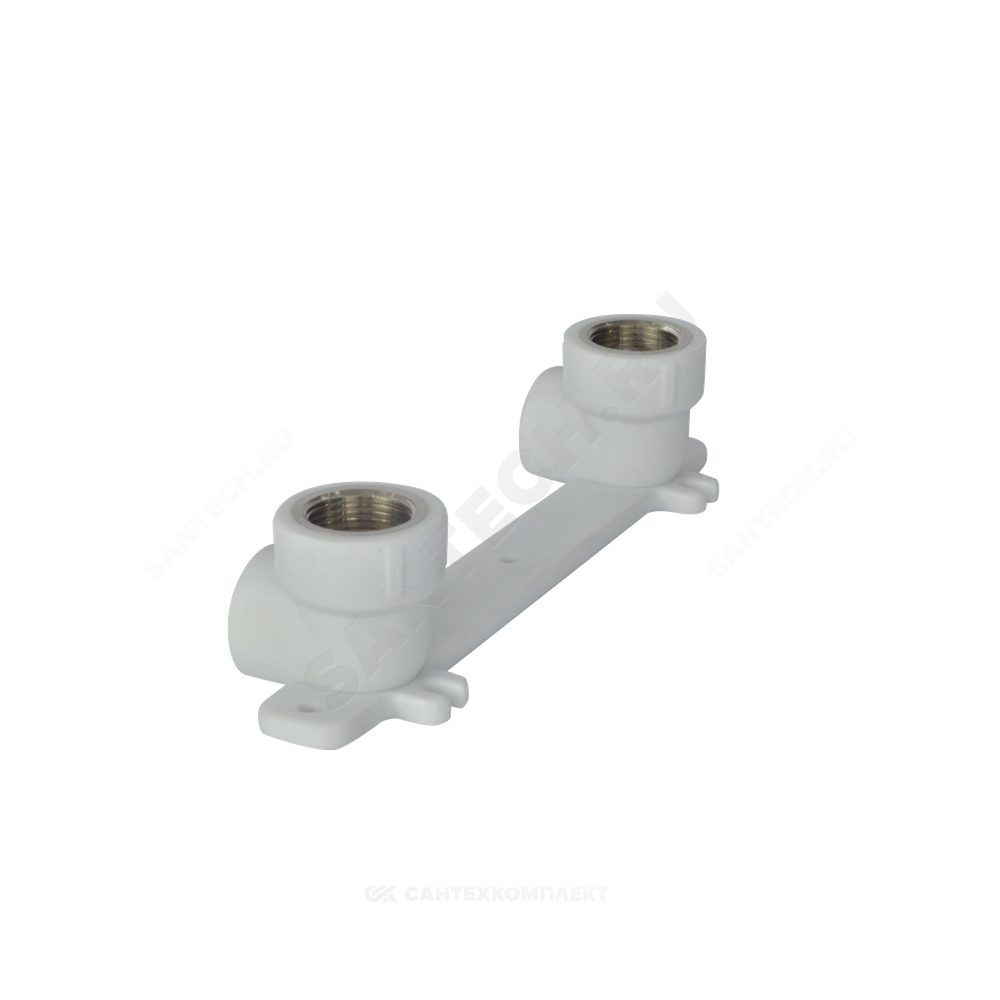 Планка монтажная PP-R белая Дн 20х1/2" ВР под смеситель с водорозетками PRO VALFEX 10124020-PRO