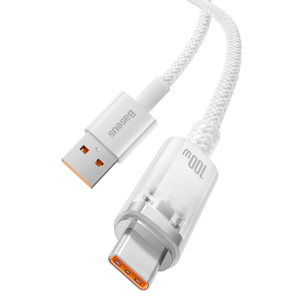USB-A - USB-C Кабель Baseus Explorer STC Charging+Data 100W 1m - White