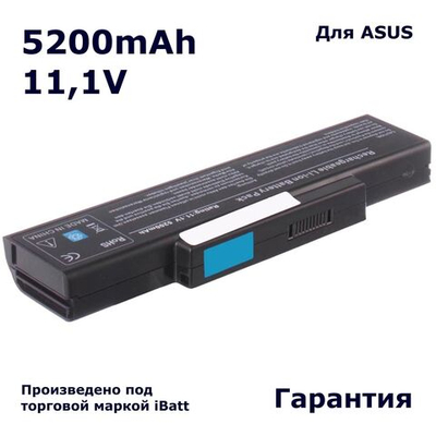 Аккумулятор iBatt 5200mAh, для M51Va F3Jp M51Se PRO31Q Pro31L X56T F3U F3Q F3SG F3TC X70F M51Sn X56VR PRO71Z Z5300 A9000Rp F3Sc X56Kr F3Jm M51A PRO71 M51E PRO31 F3JV M1200A A9500T F3000Jc Z53H