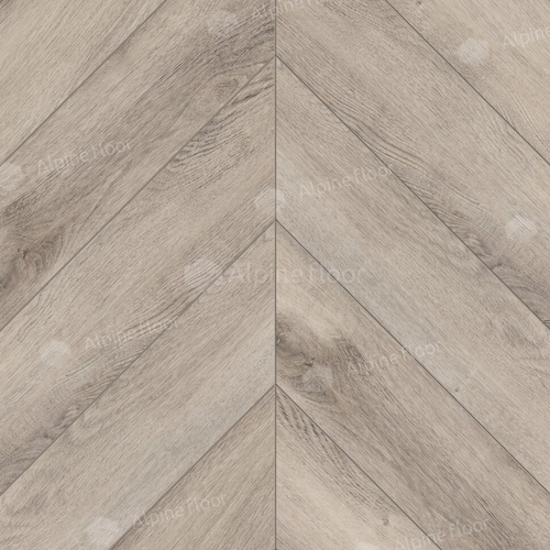Каменно-полимерная напольная плитка Alpine Floor Шеврон (Chevron) Дуб Исида ЭКО 18-8