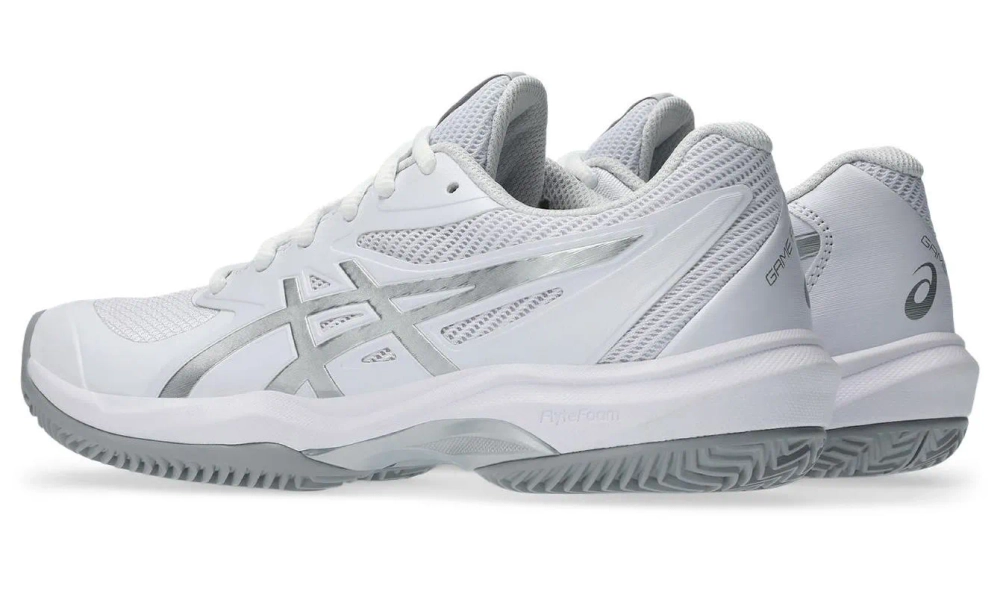 Женские теннисные кроссовки Asics Game FF Clay/OC - white/pure silver