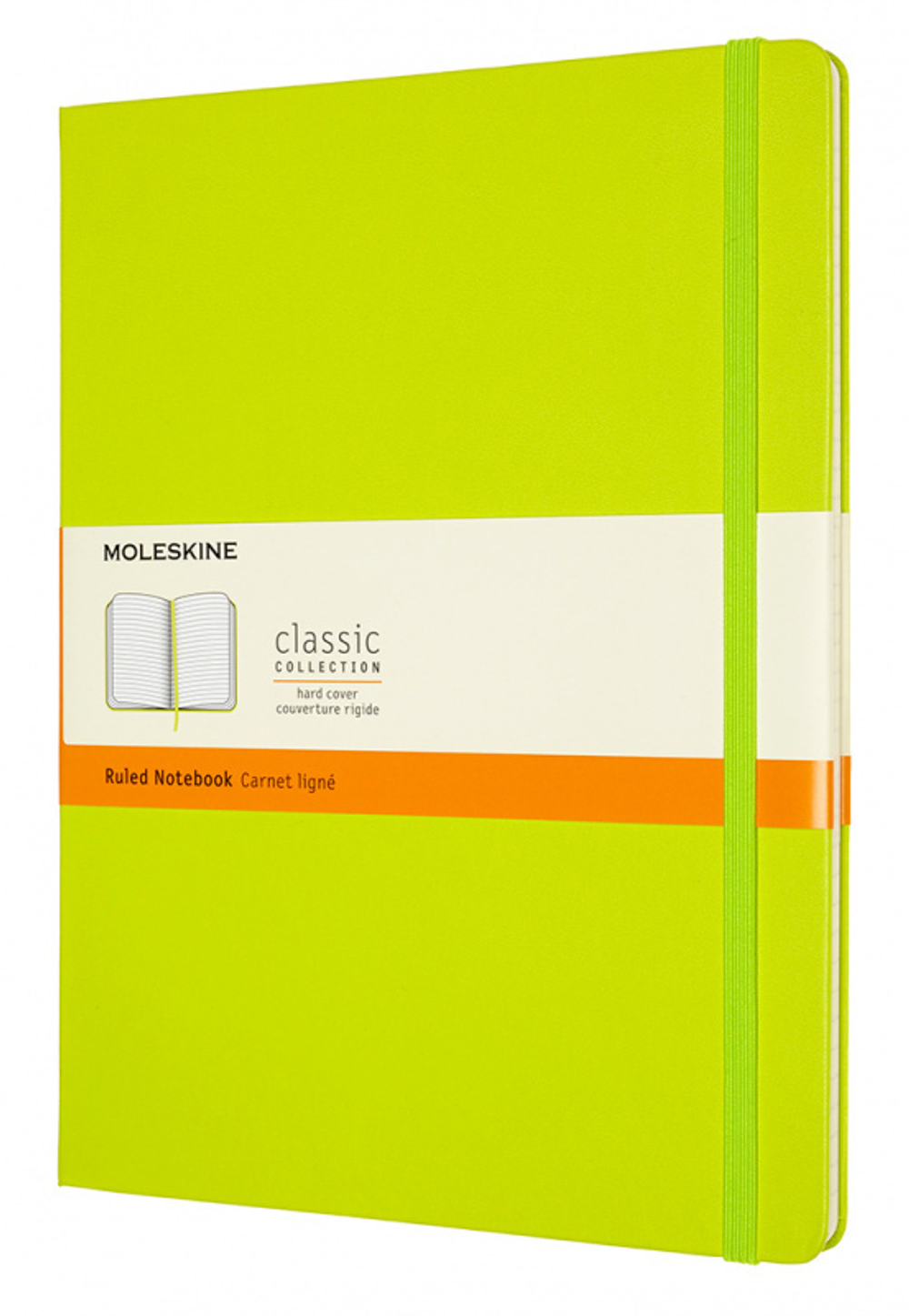 Блокнот Moleskine Classic (QP090C2) XLarge 190х250мм PP 192стр. линейка твердая обложка лайм
