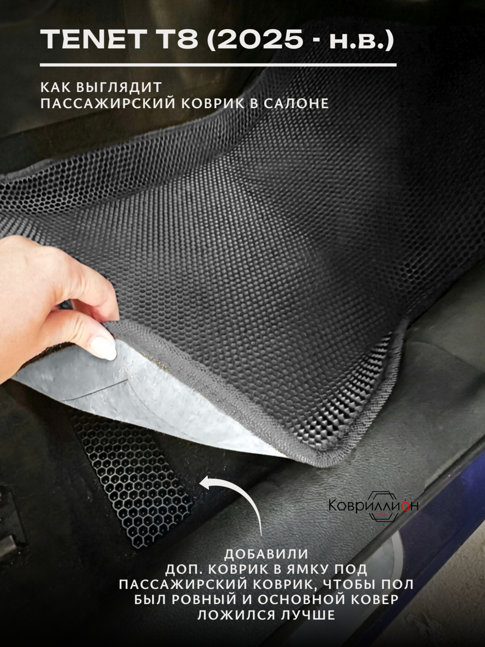 Автомобильные коврики ЭВА с бортами для TENET T8 (25-н.в.)