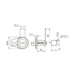 Замок почтовый EUROLOCK ЗП-20 Combi (двойной 003)