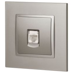 Розетка ЭРА Elegance 14-3107-16 RJ45, титан | Эра Elegance