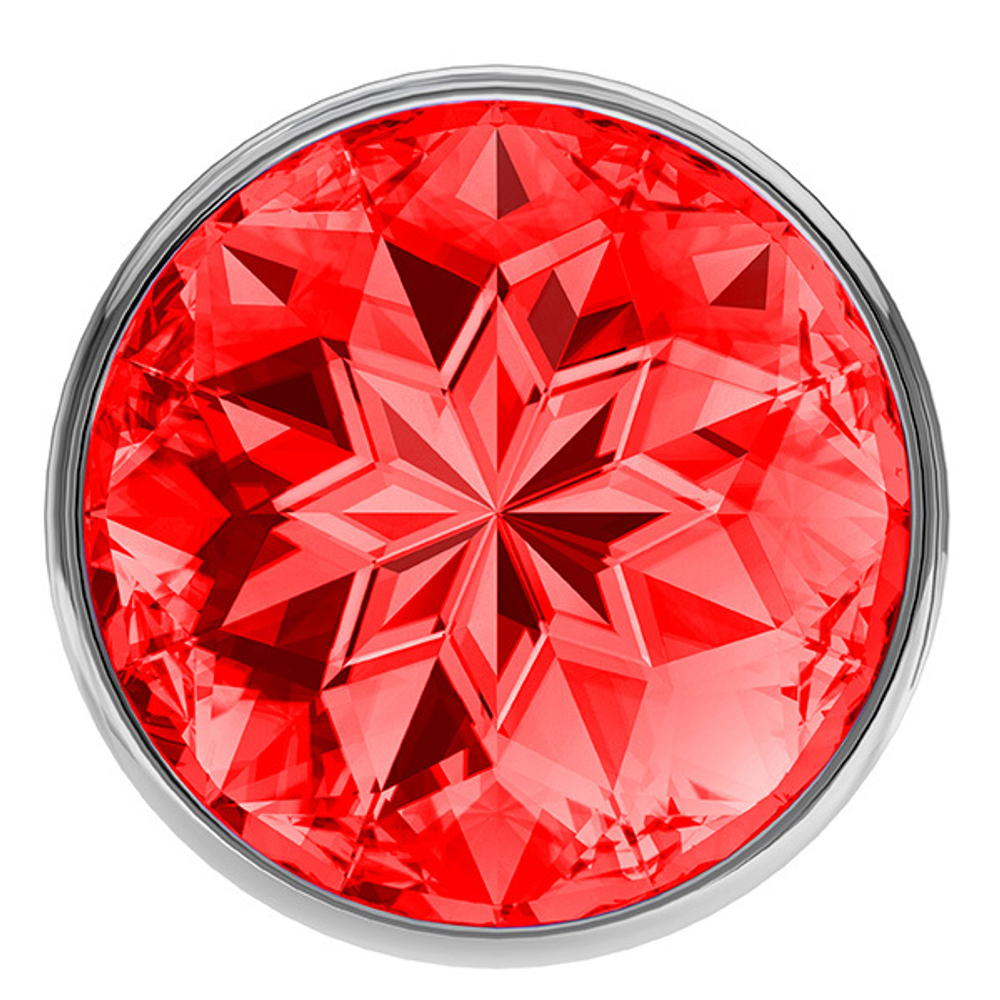 Анальная пробка 8см с красным кристаллом Lola Games Diamond Red Sparkle Large 4010-06Lola