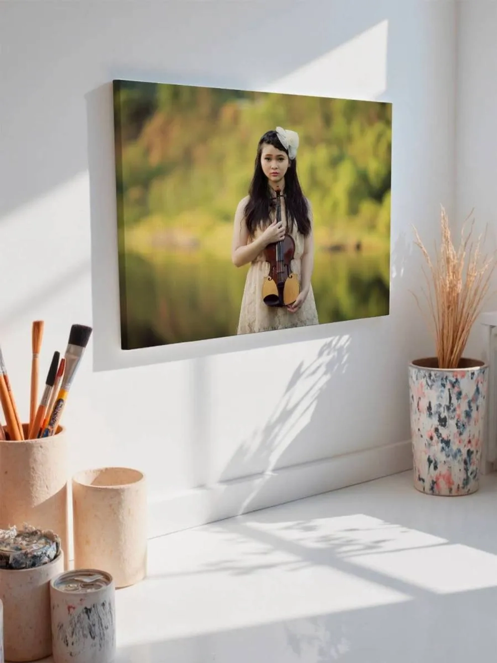 Картина на стену 40 X 50 Девушка со скрипкой