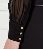 Шелковое боди Elisabetta Franchi - черный(CB00152E2)