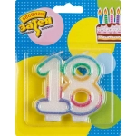 Радужная свеча «18» для торта