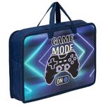 Папка на молнии с ручками ЮНЛАНДИЯ А4, 1 отделение, пластик, ширина 75 мм, "Game mode", 270957