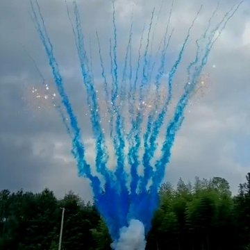 Дневная батарея салютов Он или Она? (МАЛЬЧИК) БСП0903612 (36/1,2) веер