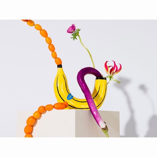 Ваза для цветов banana, 19 см, желтая