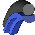 A159-090 PU Штоковое уплотнение 90-105,1-6,3