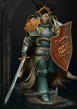 Фигурка, Лев Эль'Джонсон, Warhammer 40 000, высота 17 см, под покраску