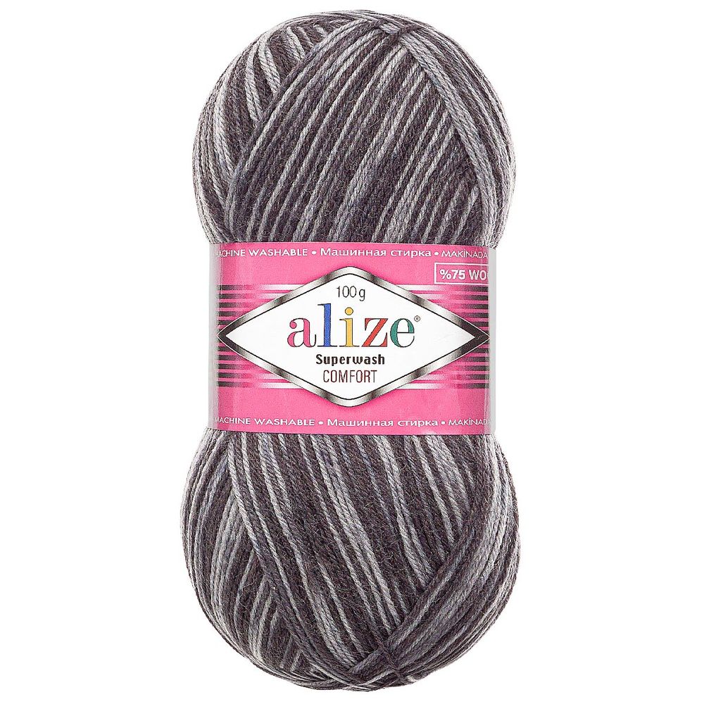 Пряжа Alize (Ализе) Superwash Comfort Socks / уп.5 мот. по 100 г, 420м, 7676 А