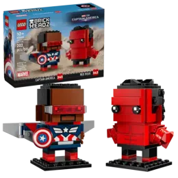 Конструктор LEGO BrickHeadz 40668 Капитан Америка и Красный Халк