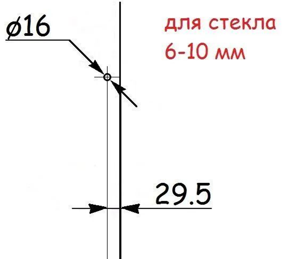 Усиленная петля для стеклянной двери для бани, сауны и хаммама DoorWood, TYLO, 60G