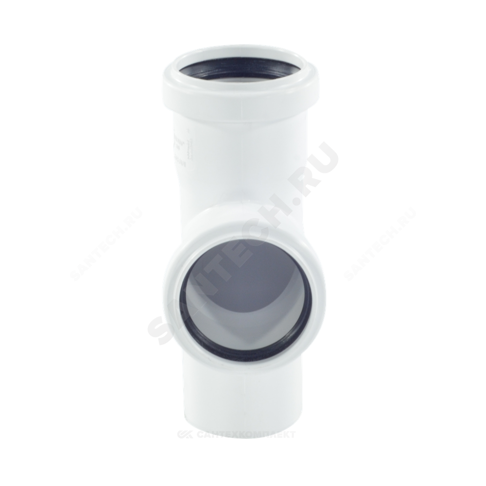 Тройник PP-H бесшумный белый RAUPIANO PLUS Дн 40х40х45гр б/нап в/к Rehau 11231041002