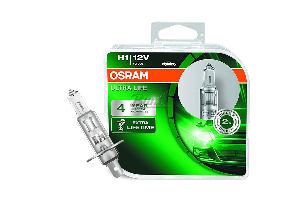 Галогенные автолампы OSRAM Ultra Life 3200K H1, (шт.)