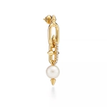 Серьги из жёлтого золота 18k c жемчугом и бриллиантами, Tiffany 💠 Titan by Pharrell Williams- В наличии
