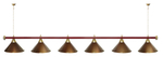 Лампа STARTBILLIARDS 6 пл. (плафоны золотые,штанга золотая,фурнитура золото)