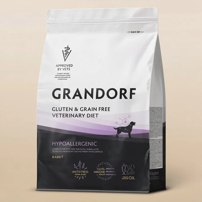 Сухой диетический корм Grandorf Veterinary Diet Dog Hypoallergenic для собак с пищевой аллергией или непереносимостью
