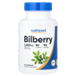 Nutricost, черника, 90 капсул (300 мг в 1 капсуле)