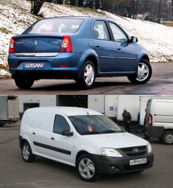 Порог левый Lada Largus, Renault Logan (Klokkerholm)
