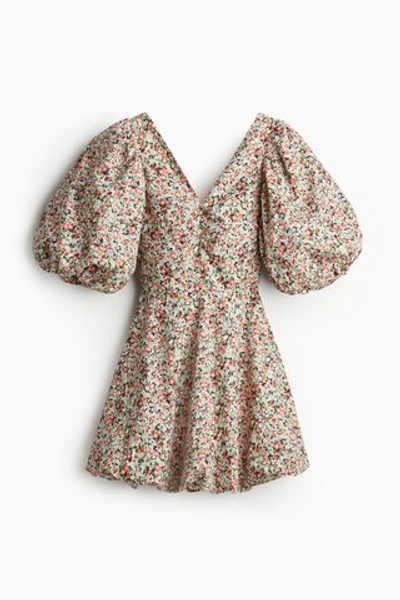 Платье-баллон с бантом на спине - H&M