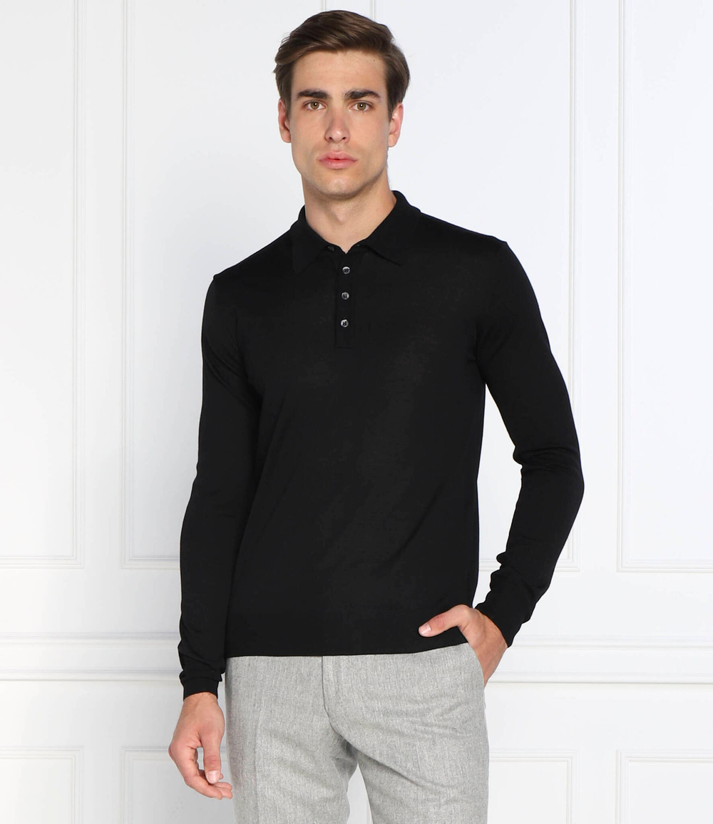 Хлопковый свитер ruben полоshirt ls Oscar Jacobson - черный(67578023)
