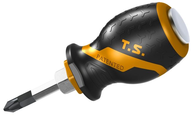 TOLSEN (TT20140) Отвертка крестовая "Gripro", Phillips №2, 38 мм, силовая