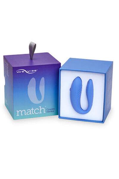 Вибромассажер для пар We-Vibe Match с беспроводным пультом управлением (Цвет: голубой)