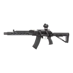Коллиматор Target Optic 1x22, Weaver, красная марка, проставка, аккумулятор - вид слева на карабине в сборе