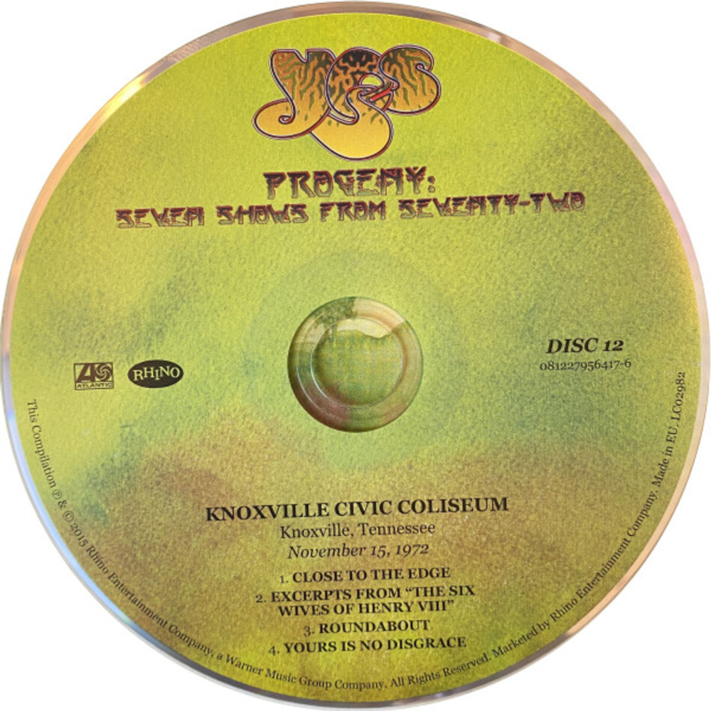 Yes / Progeny: Seven Shows From Seventy-Two (14CD)
