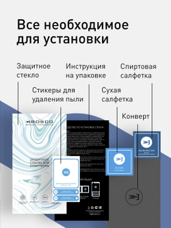 Защитное стекло ROSCO для ZTE Blade V10;ZTE Blade V10 Vita оптом (арт. ZTE-V10/V10V-FSP-GLASS-BLACK)