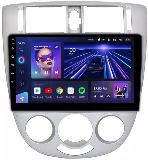 Магнитола для Chevrolet Lacetti седан/универсал, Daewoo Gentra (кондиционер, рамка серебро) - Teyes CC3 Android 10, Быстрая, CarPlay, SIM-слот